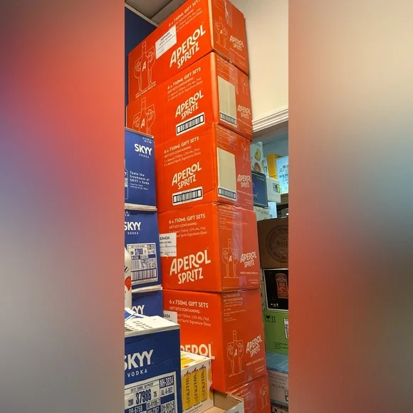 New Aperol Spritz Cocktail Glasses Set Of 2 - Picture 14 of 14